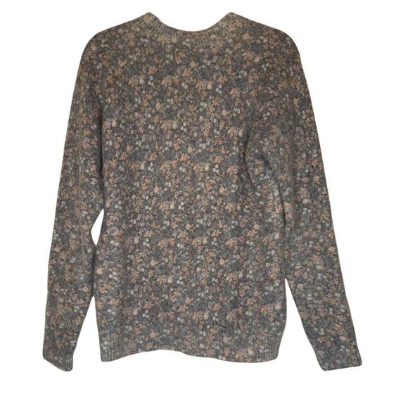 Bartolini Mohair/Alpaca Blend Soft Gray & Coral Sweater Sz M Cottagecore - Picture 4 of 15